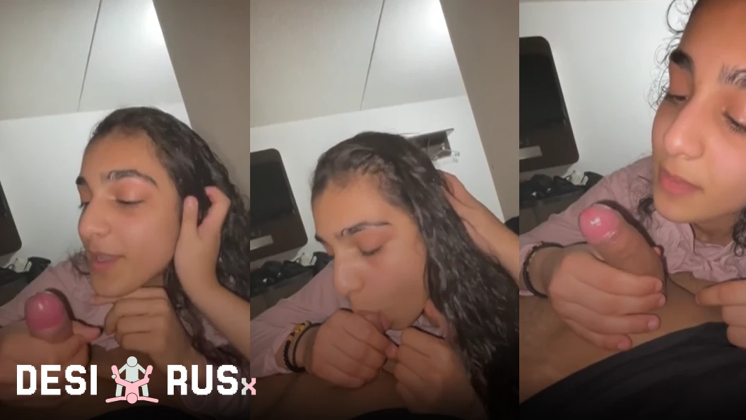 a desi amature indian girl giving hardcore blowjob from our pink nipple on our home